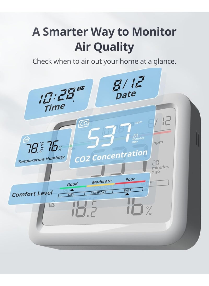 سويتش بوت جهاز SwitchBot Meter Pro الذكي لمراقبة درجة الحرارة والرطوبة (متوافق مع Matter) - أبيض - Image 2